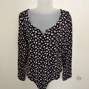 Victoria's Secret Pink Floral Bodysuit